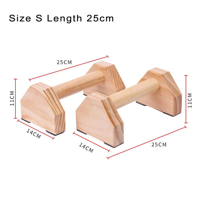 Wood Fitness Equipments Push-Ups Stands Length 40cm or 25cm Fitness Exercise H Shaped Wooden Calisthenics Handstand Support