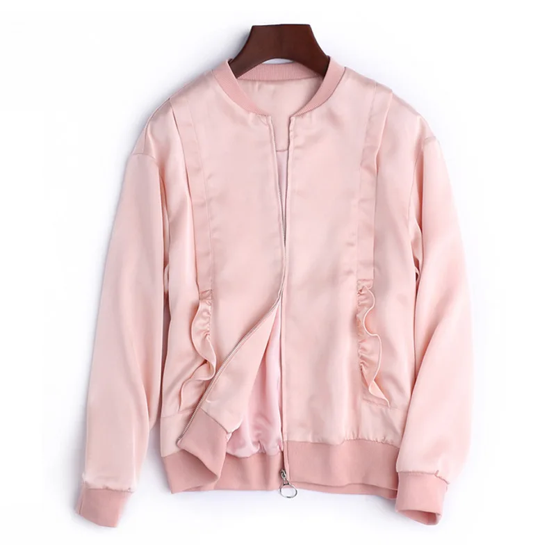 

Spring WOMEN'S Dress Solid Color Joint Lace Fashion Coat Women's Casual WOMEN'S Jacket Sports Baseball Jacket Women's