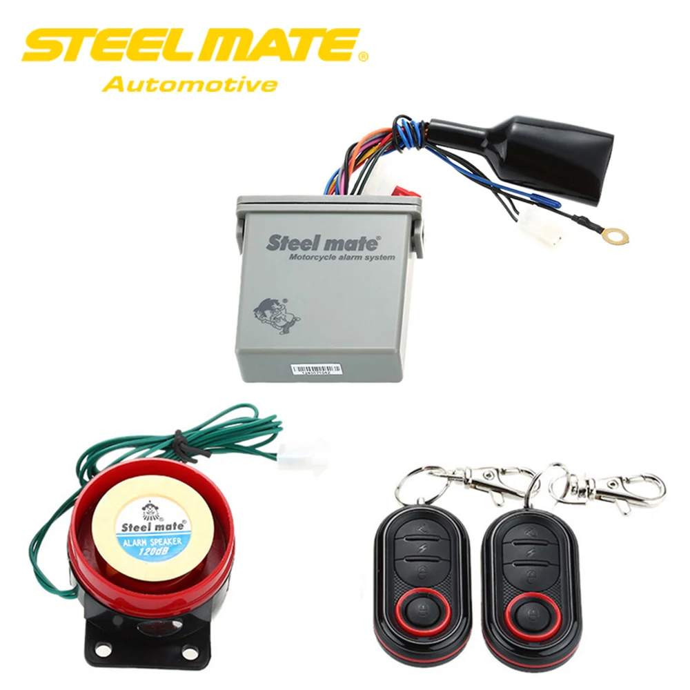 

Hot New Steelmate Motorcycle Alarm System 986E 1 Way Remote Engine Start Motorcycle Engine Immobilization with Mini Transmitter