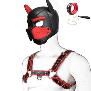 BDSM Fetisch Hund Sklave Bondage Haube für Erwachsene 1