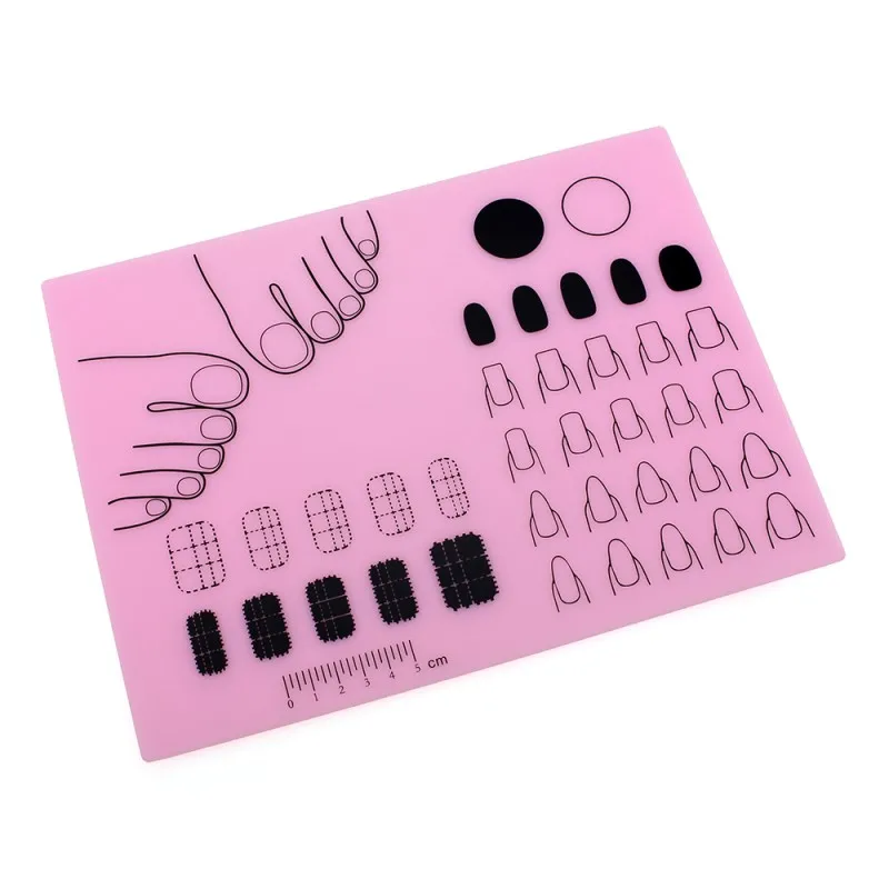 1 шт. опора для рук для упражнений DIY Мягкий Складной дизайн ногтей Силиконовый коврик моющийся для штамповки обратной пластины коврик для рисования ногтей