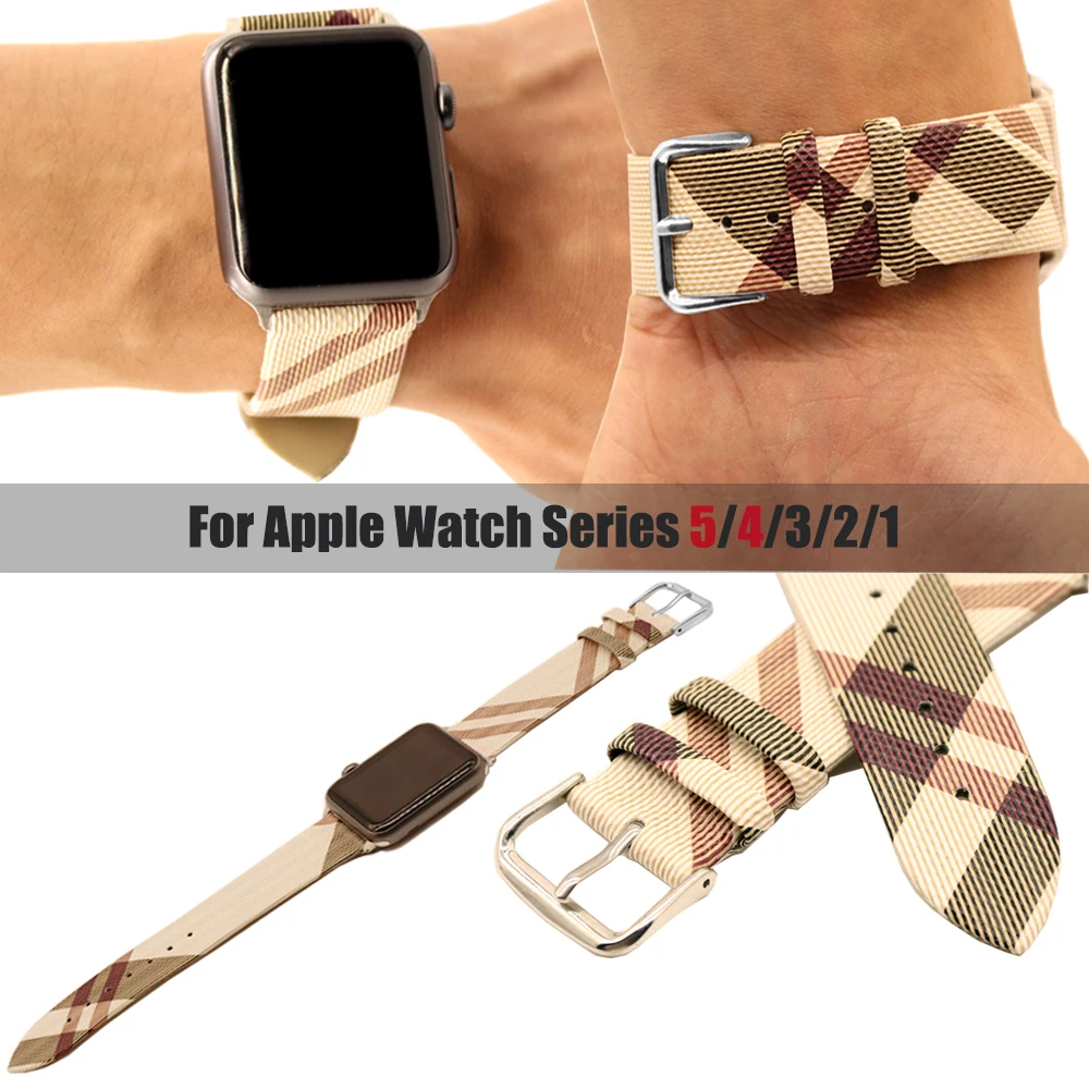 Новые Кожаные Ремешки для наручных часов Apple Watch 5 4 3 2 1 кожаный ремешок Замена iWatch