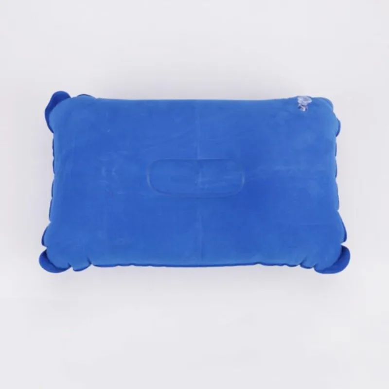 Квадратная Портативная Складная воздушная надувная подушка, двухсторонняя Флокированная Подушка, аксессуары для кемпинга - Color: Blue