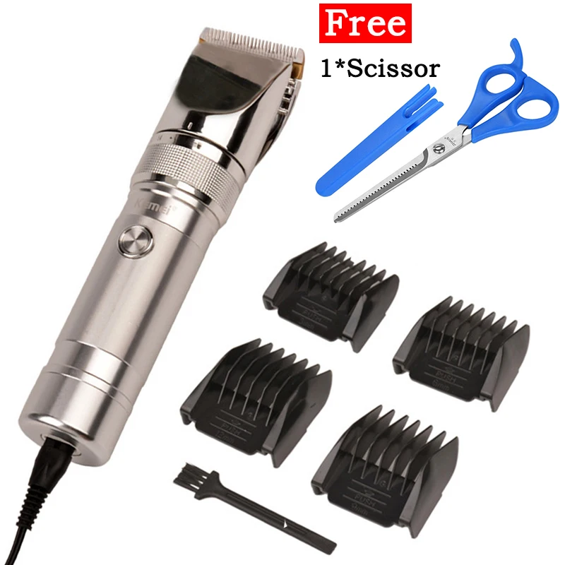 

Kemei Hair Trimmer Professional Cutter Clipper Rechargeable Machine Cutting Hair Beard Shearer Shaver with Free Gift Scissor