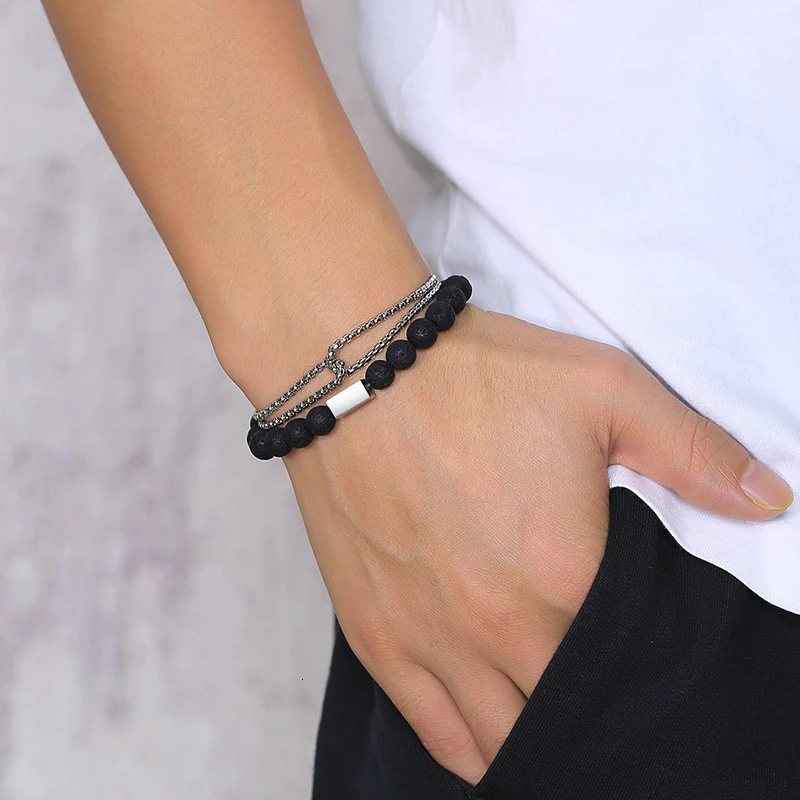 Мужские регулируемые ювелирные изделия Vnox из нержавеющей стали|Цепочки и