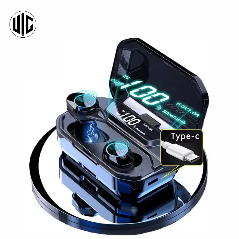 G02 v5.0 led bluetooth fones de ouvido sem fio tws controle toque esporte fone ruído cancelar fone de ouvido