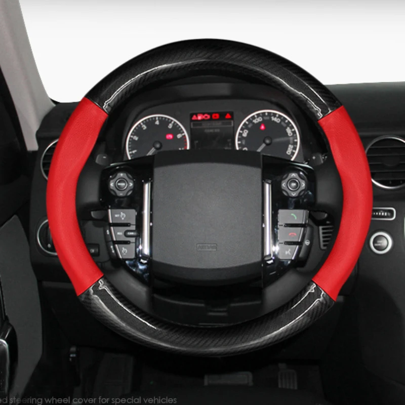 

Genuine leather car steering wheel cover wavy lines design universal silica gel liner steering-wheel braid snake skin pattern