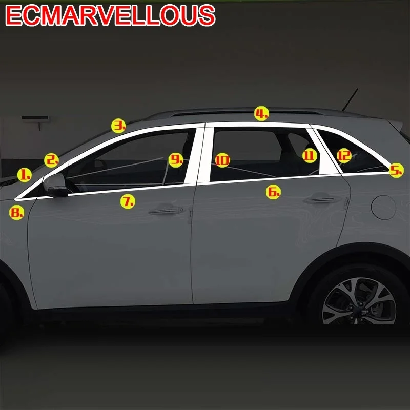 Авто окна автомобиля изменение хрома декоративные стайлинга автомобилей модификации аксессуары обложки украшения 16 17 для Kia KX3