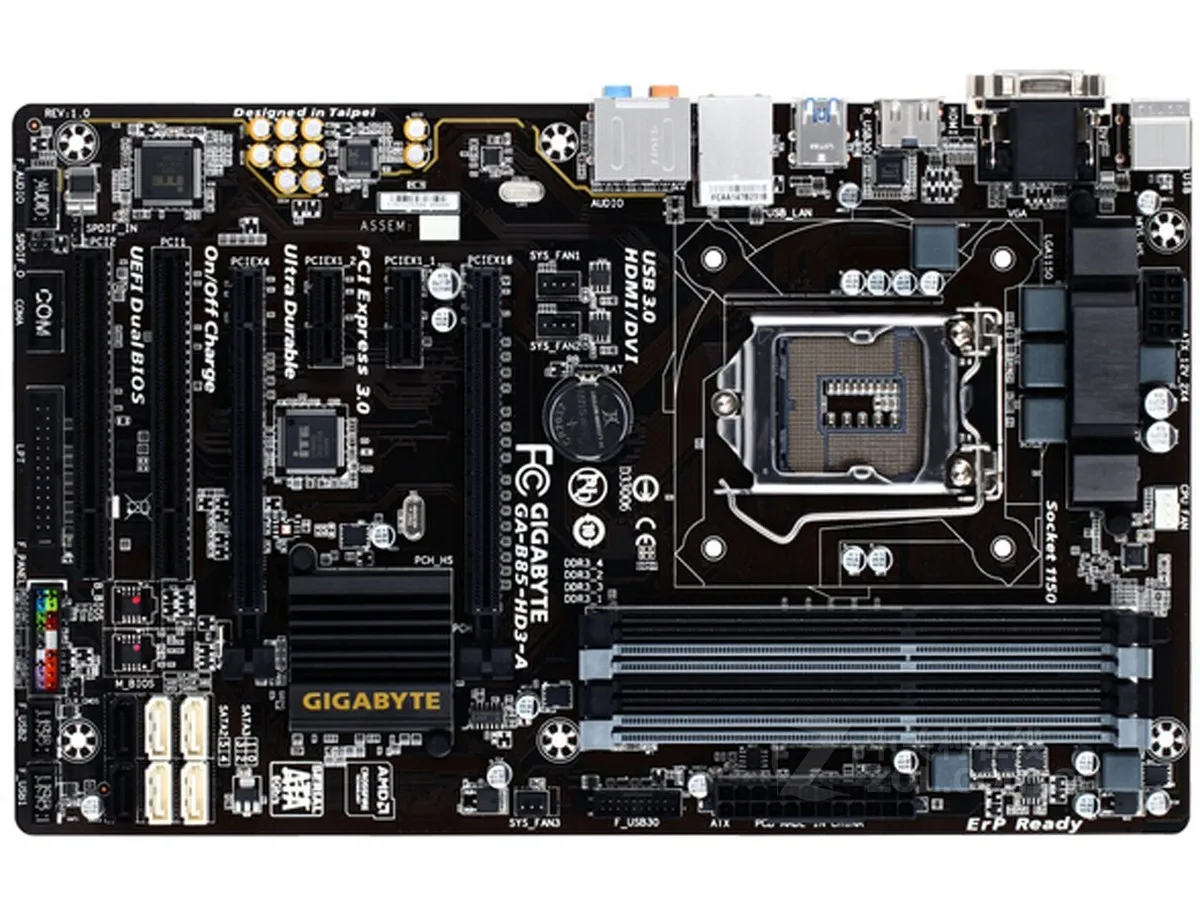 Б/у Gigabyte GA-B85-HD3-A LGA 1150 DDR3 32 ГБ для i3 i5 i7 настольная материнская плата USB3.0 |