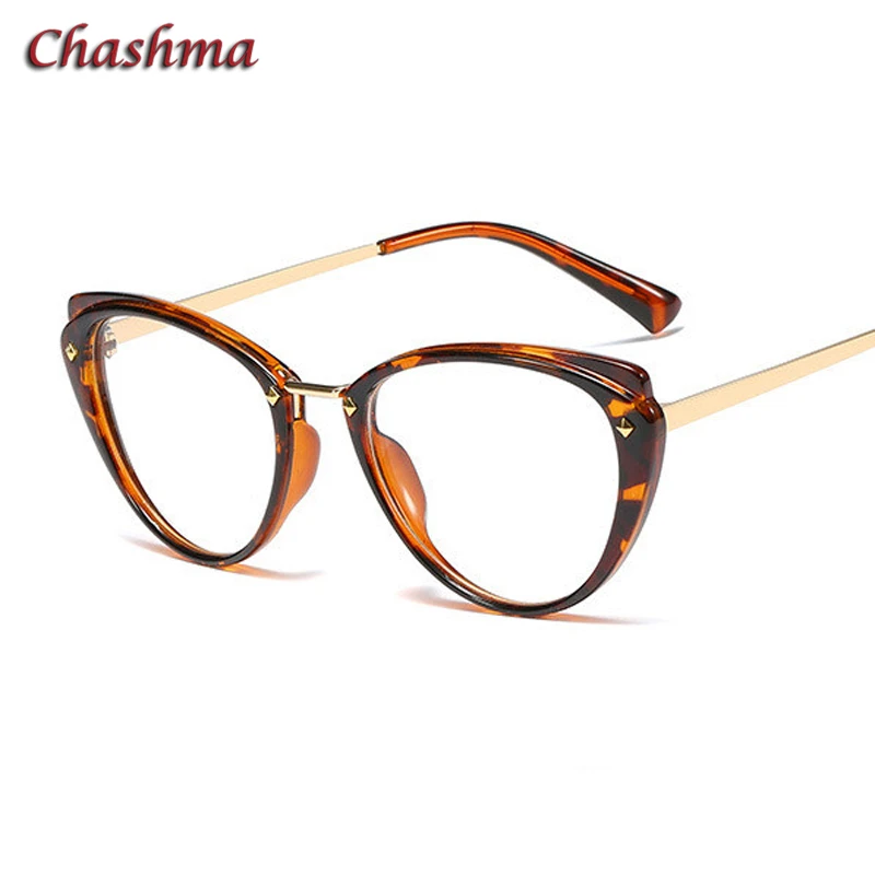 Чашма очки по рецепту для женщин monturas de lentes mujer оправы для очков прозрачные очки - Цвет оправы: Leopard