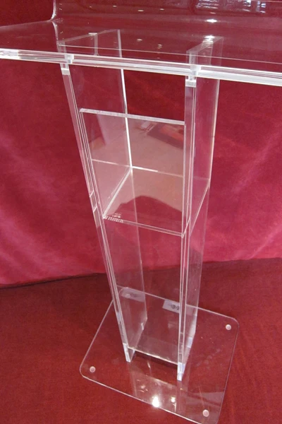 crystal like plexiglass professional design Simple high lucency reception desk Acrylic Lectern Podium