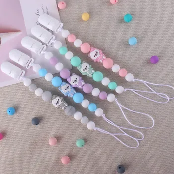 

NewPiggy Baby Silicone Nipple Clip Chain, Baby Teether Teeth Chain, Anti-drop Chain, Soothing Teether Nipple