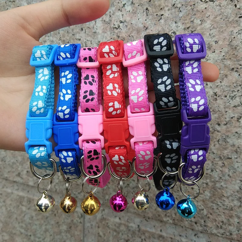 Nuevo  Fácil desgaste perro gato Collar con Bell hebilla ajustable Collar para perros y gatos suministros para Mascotas y Cachorros accesorios para gato perro pequeño perro Chihuahua DqGWq9np