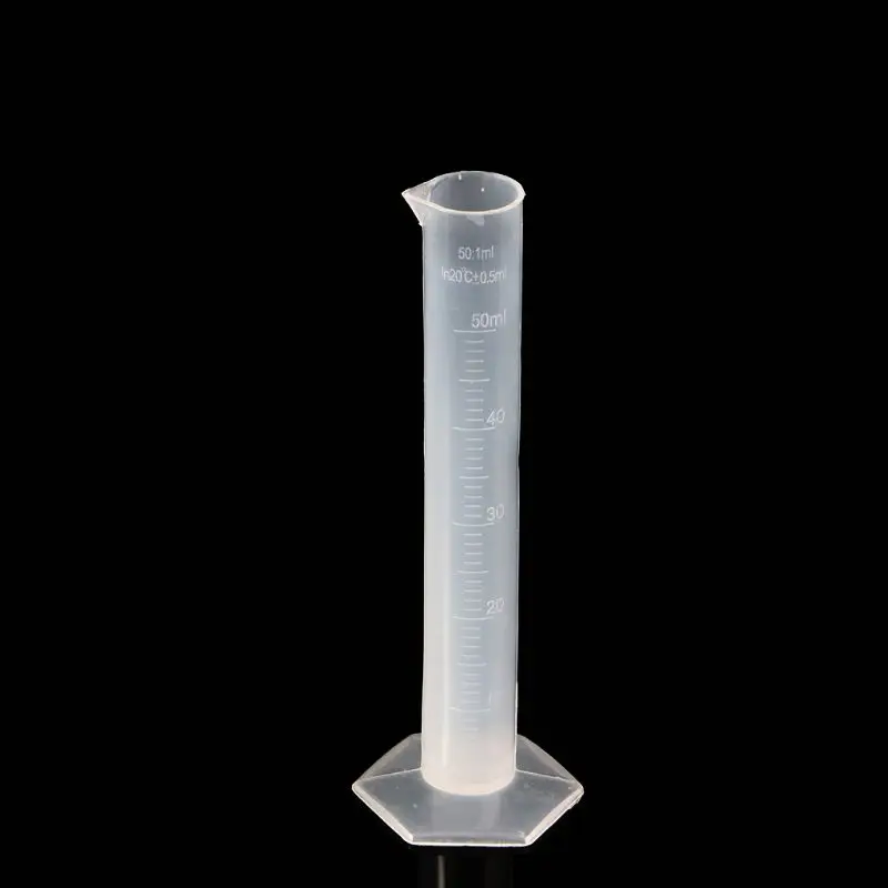 

50mL Measuring Cylinder Laboratory Test Graduated Liquid Trial Tube Jar Tool New