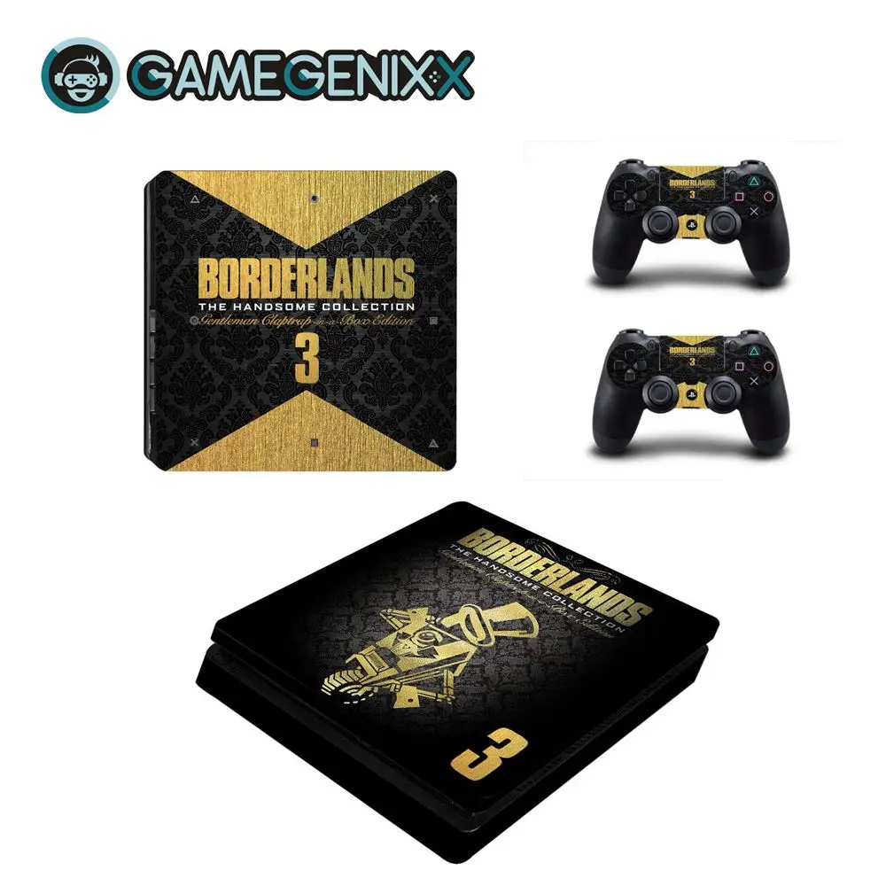 GAMEGENIXX виток винилопласта с наклейкой для PS4 Slim Console и 2 контроллера-borderland 3