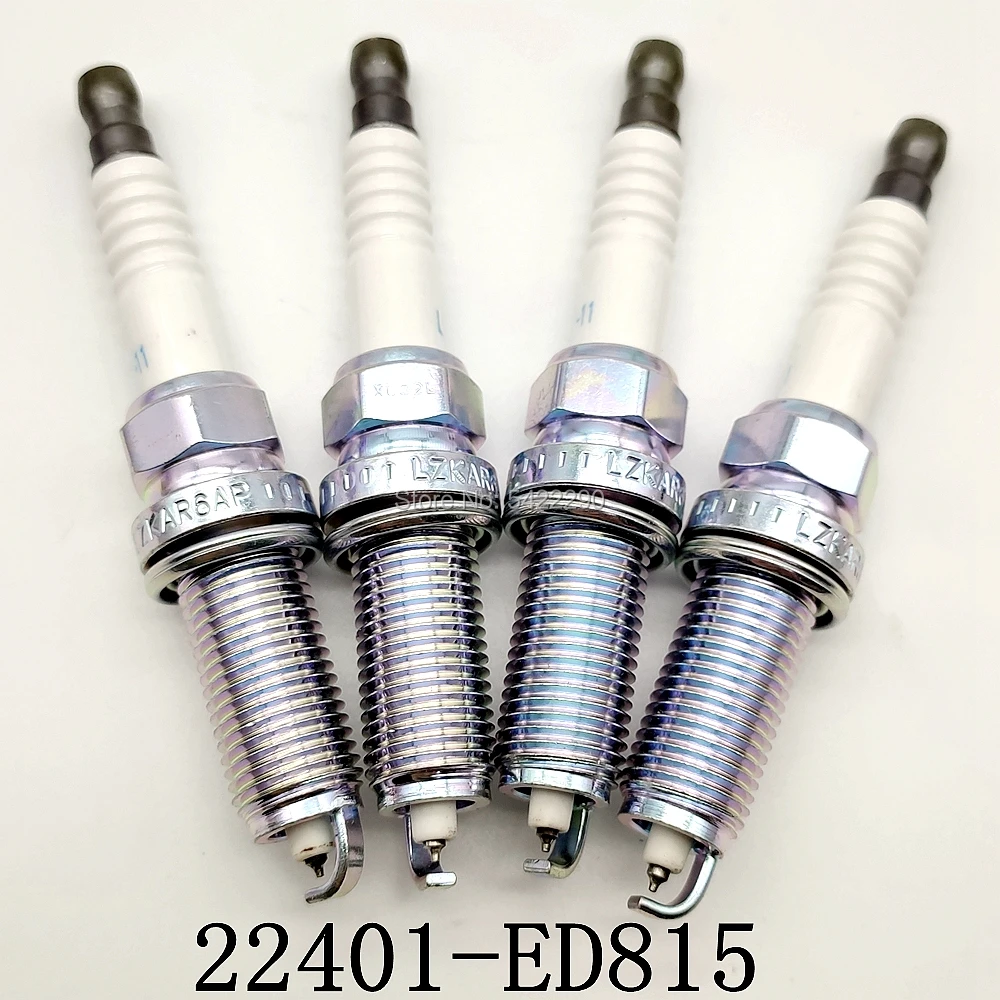 Свеча зажигания Iridium 22401ED815, 4 шт., для Nissan Micra Note Tiida X Trail Cube Qashqai NV200 22401 ED815 LZKAR6AP11|Свечи зажигания и запальные свечи| | АлиЭкспресс