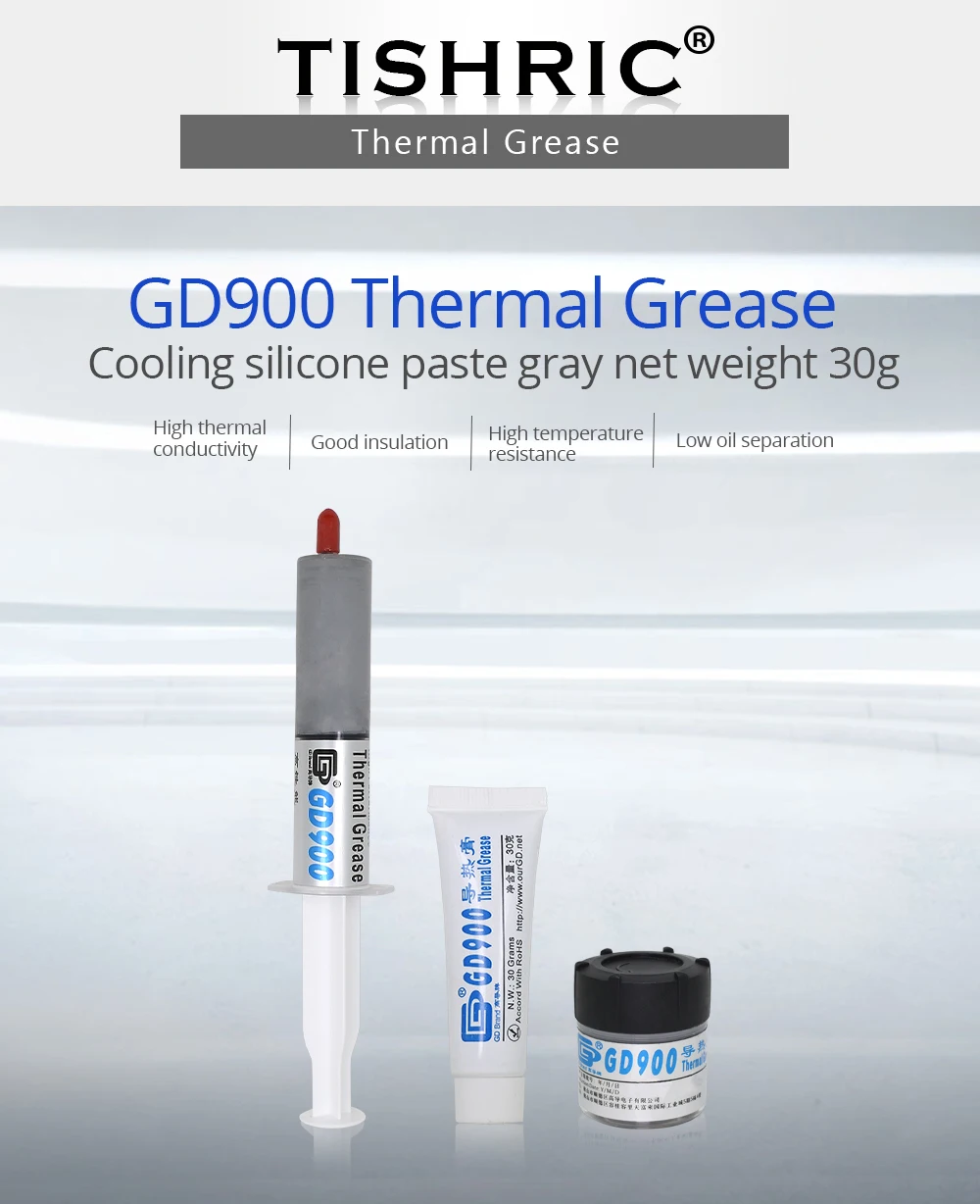 30 г GD900 термопаста штукатурка для радиатора Термопаста процессор кулер водяное охлаждение жидкий металлический охлаждающий вентилятор