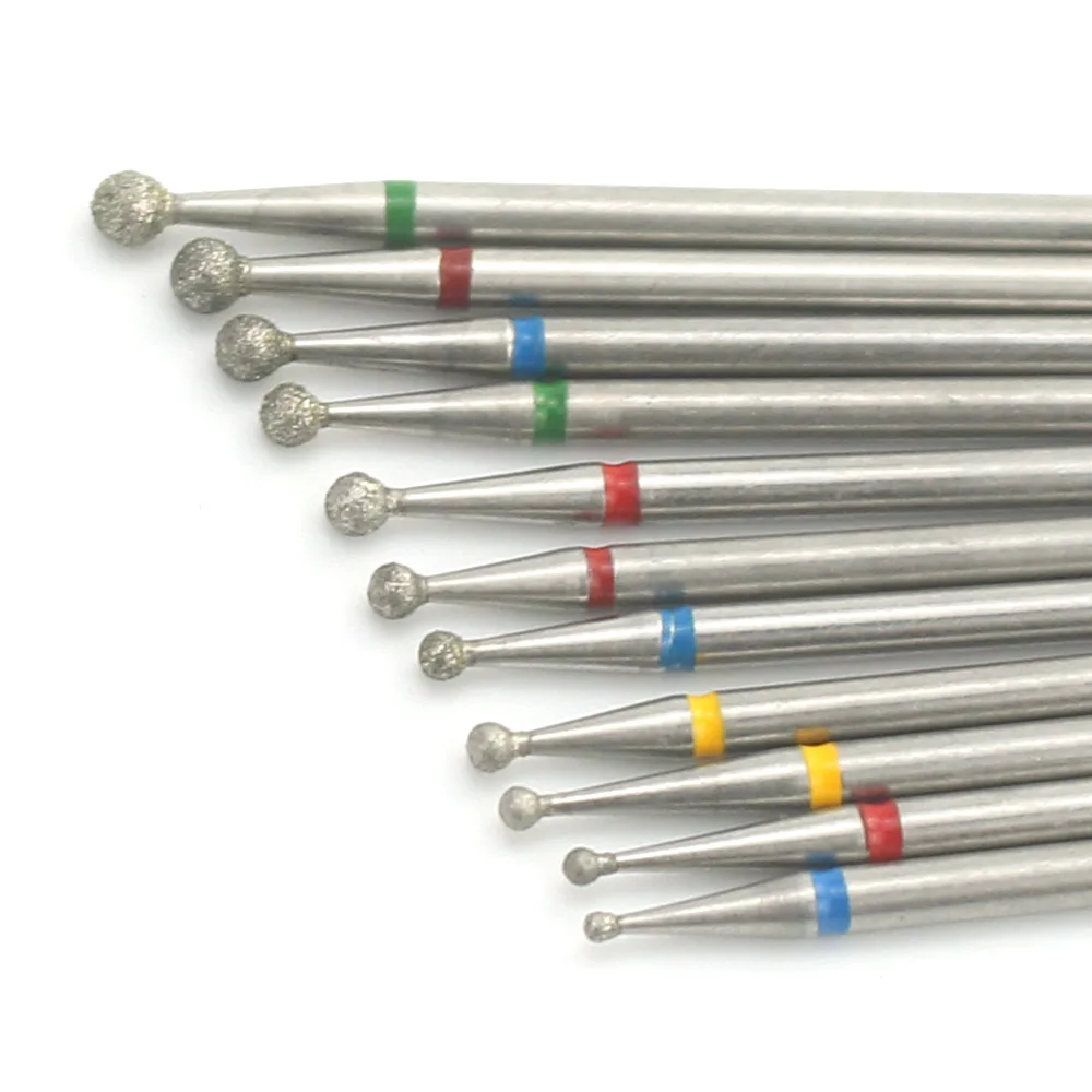 1pcs Diamond Nail Drill Cuticle Bits Ball Milling Cutter Burr for Electric Manicure Machine Cuticle Clean Files Nail Art Tools 4