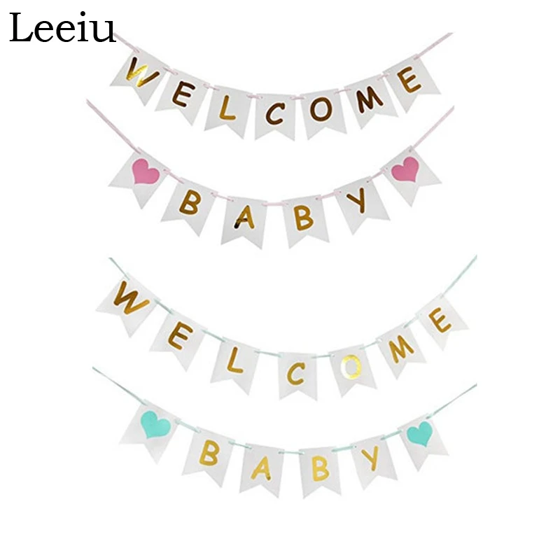 Il est une fille Baby Shower Bunting Banner Party Favors Garland Hanging Decor
