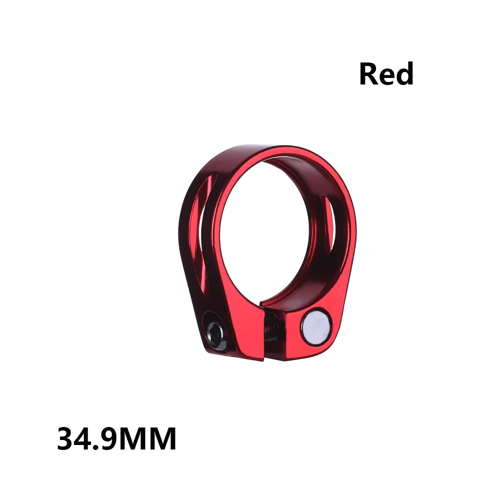 Red 34.9MM 1 шт., Цветной алюминиевый сплав, зажим для трубок, быстросъемные подседельные стойки, седельный зажим, велосипедный стопорный болт, велосипедная фиксированная Запасная часть - Цвет: Red 34.9MM