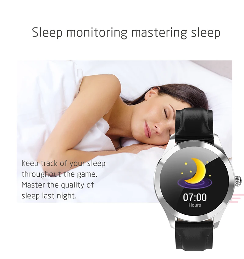 IP68 Водонепроницаемые Смарт-часы для женщин Прекрасный браслет монитор сердечного ритма мониторинг сна Smartwatch подключение для IOS Android