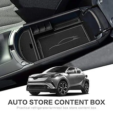 Car Styling Accessories Plastic Interior Armrest Storage Box Organizer Case Container Tray for Toyota C-Hr Chr