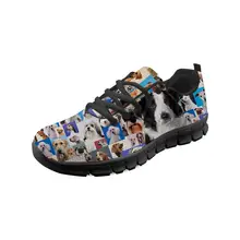 Doginthehole прекрасный 3D с принтом в виде собаки для девочек спортивная обувь сапоги для женщин Повседневное обувь, обувь без каблука со шнуровкой лето-осень; очаровательные дышащие