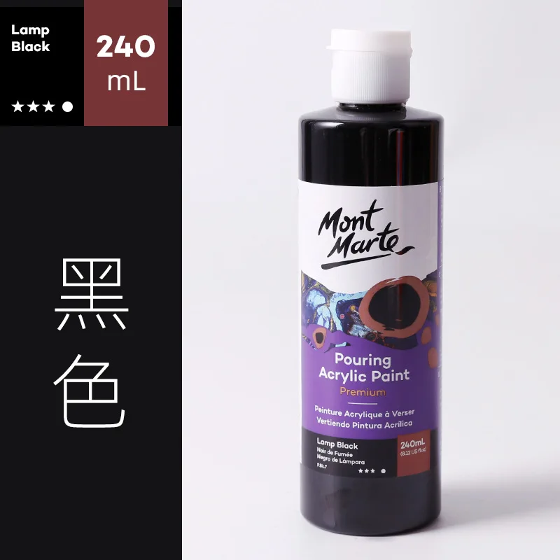 Premium Pre-mixed Acrylic Pouring Paint Set,240ml Bottles for Surfaces Stretched Canvas, Wood, MDF and Air Drying Clay