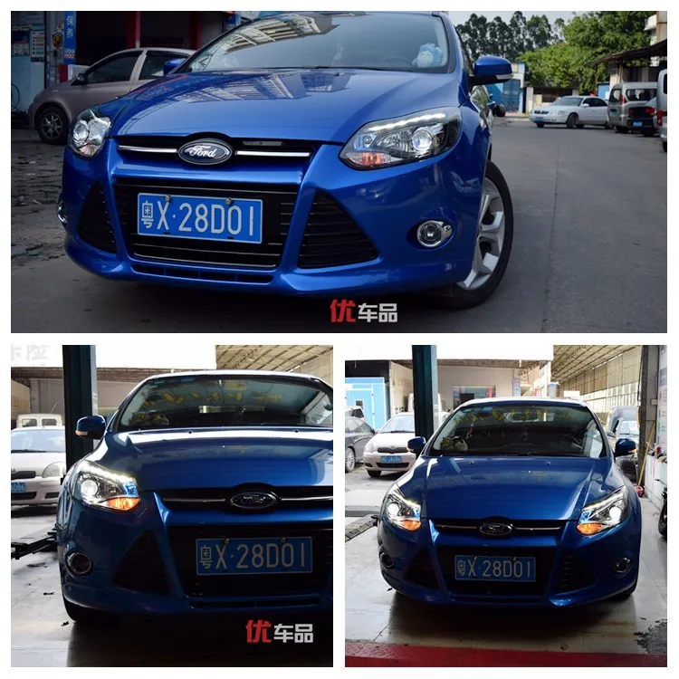 Автомобильный Стайлинг для Ford focus ST фары 2012- focus ST светодиодный фары DRL Объектив двойной луч H7 Ксеноновые Биксеноновые линзы