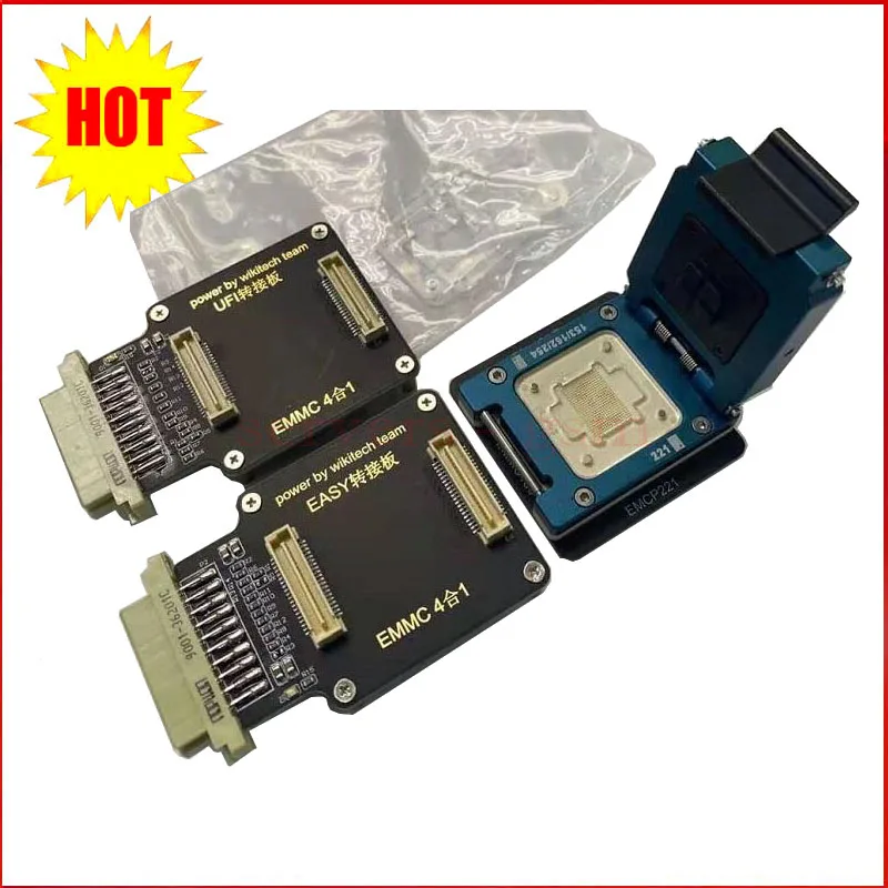 2022 новый разъем eMMC 4 в 1 emmc153 169 emcp162 186 emcp254 emcp221 для ufi Φ plus emmc pro riff v2 box |