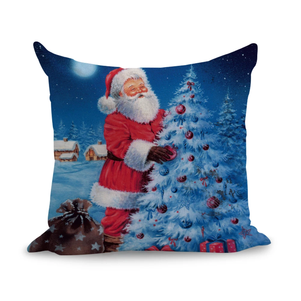 Винтажная словенская птица Санта Клаус веселая Рождественская Подушка евро Крышка декоративный массажер декоративные подушки украшения для дома подарок