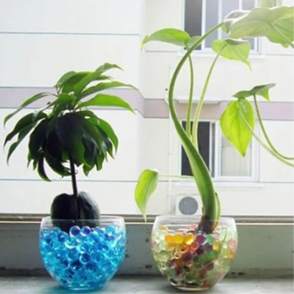 6000 pcs/lot Crystal Soil Water Beads Hydrogel Gel Polymer Seeds Flow Mud Grow Ball Beads Orbiz Growing Bulbs Children Toy Ball