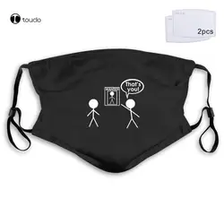 Stickman Blame Funny Irony of Life People Society Politics Face Mask Filter Pocket Cloth Reusable Washable
