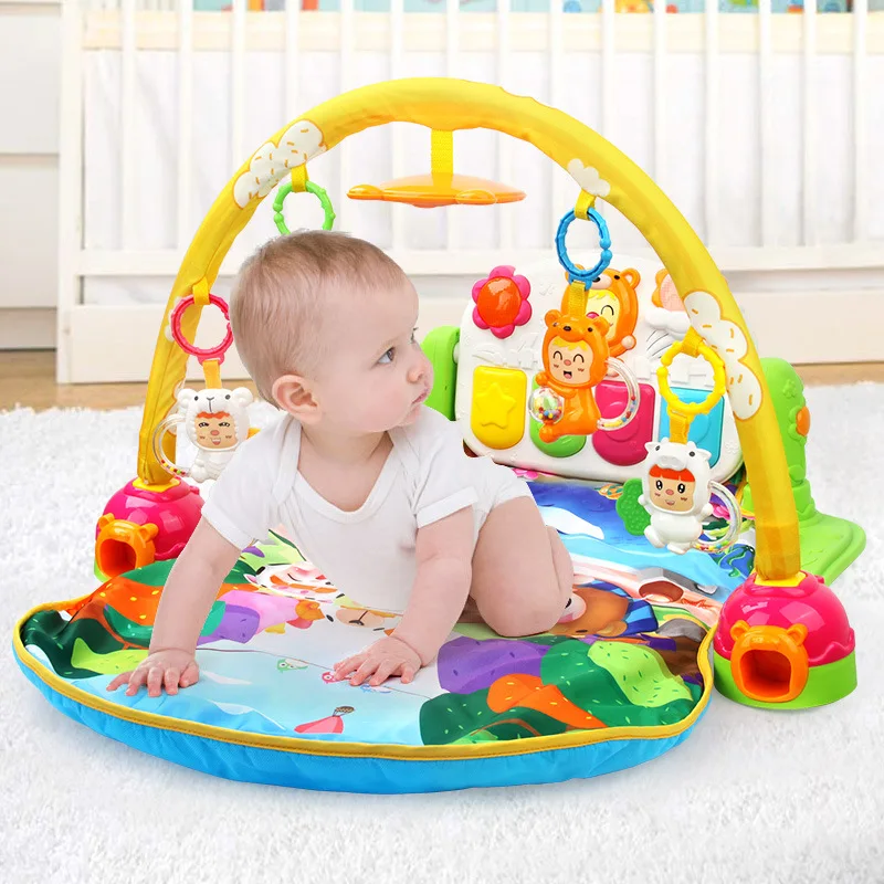 

Youleen Infant Kick And Play Piano Gym Mat Infants Crawl Pad Early Childhood Educational Lights Music Fitness Mat