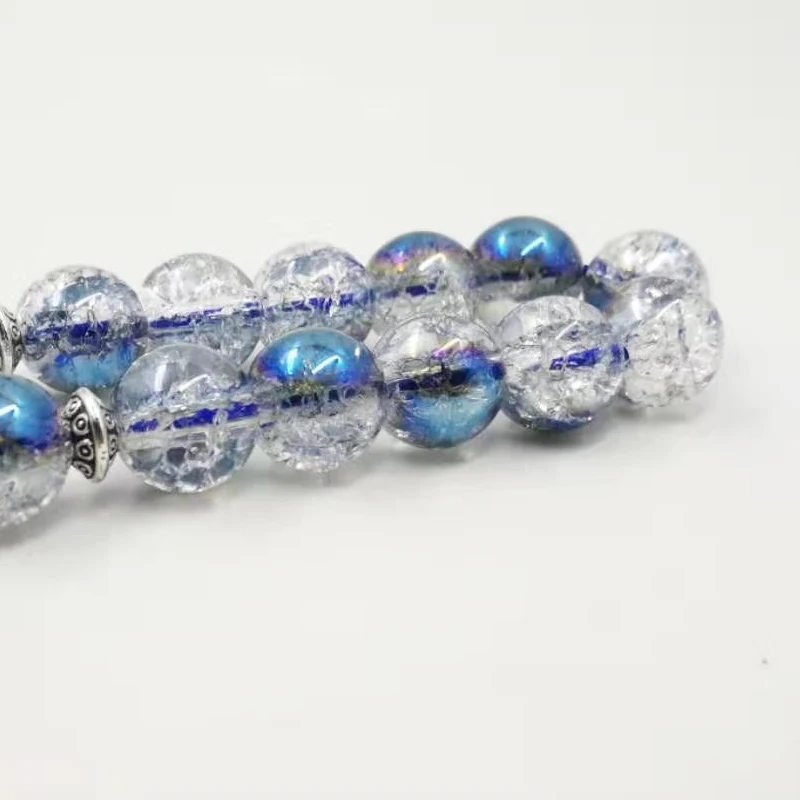 Популярные хрустальные бусины tasbih синие Бусины с кожаной кисточкой новый стиль