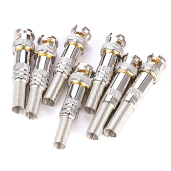 

10PCS/Pack BNC 75-5 JR-B25 Male Solderless Connector For cctv Camera System Accessories
