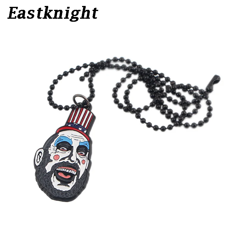 

K702 Horror Movie House of 1000 Corpses Clown Cool Pendant Necklaces Metal Pendant Necklace Fans Halloween Men's jewelry Gifts