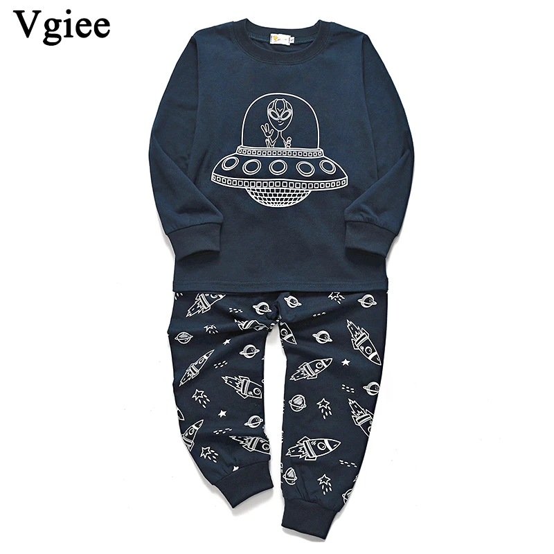 

Vgiee Kids Clothes Cotton Full Cartoon for Alien O-Neck Children Set Clothes Boy Kids 2019 Fall Winter Clothes OutfitsCC199