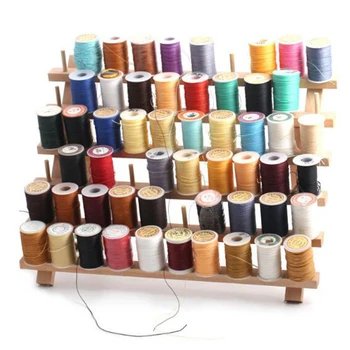 

60 Spool Thread Rack Organizer for Sewing Quilting Embroidery Spools and Mini Cones - Premium Natural Beechwood Contruction