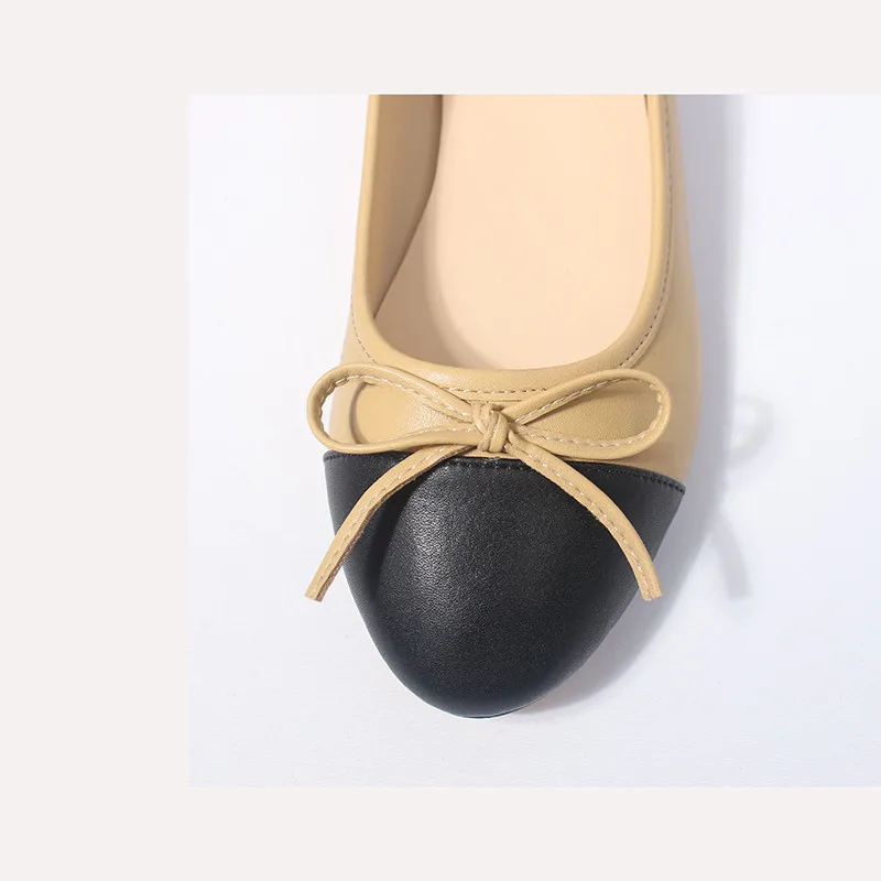Большие размеры 34-42; женские балетки на плоской подошве; модная танцевальная обувь с круглым носком; женские весенние милые мягкие лоферы с бантом-бабочкой; женская обувь