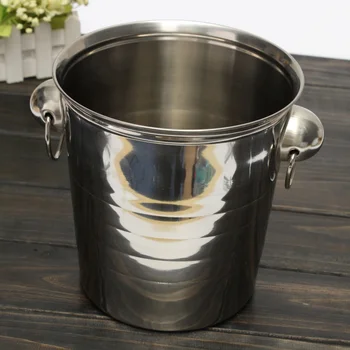 

Silver Stainless Steel Ice Punch Bucket Wine Beer Cooler Champagne Cooler Party