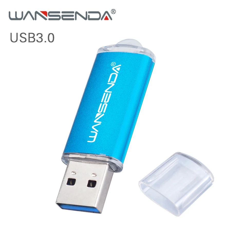 Новинка WANSENDA флеш-накопитель USB 3,0, 128 ГБ, 64 ГБ, металлическая ручка-накопитель, 32 ГБ, 16 ГБ, 8 ГБ, флешка, 256 ГБ, Высокоскоростной USB 3,0, флеш-карта памяти