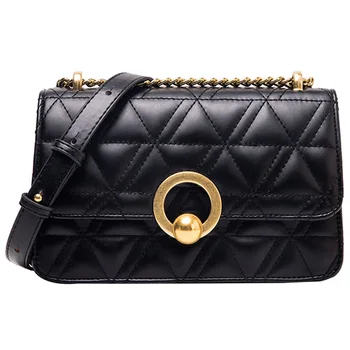 

iVog New Arrival Everyday Female Small Crossbody Shoulder Handbag Black PU gg Chain Hand Bags for Women 2019