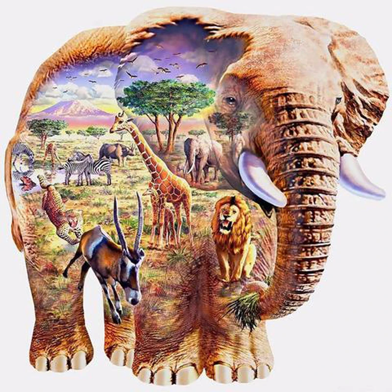 

Full Square/Round Drill Diamond Painting Animal Cross Stitch Elephant Mosaic DIY Diamond Embroidery Rhinestone Home Decoration