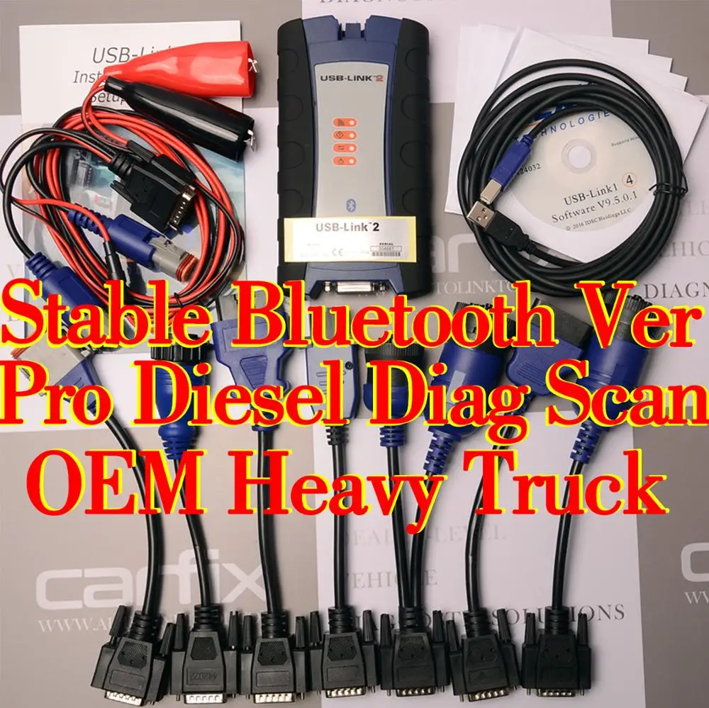 

Carfix NEX IQ2 USB Link 2 Diesel Truck Diagnostic Tool 125032 NEXIQ2 Bluetooth With Plastic Retails Box for Heavy Duty Truck