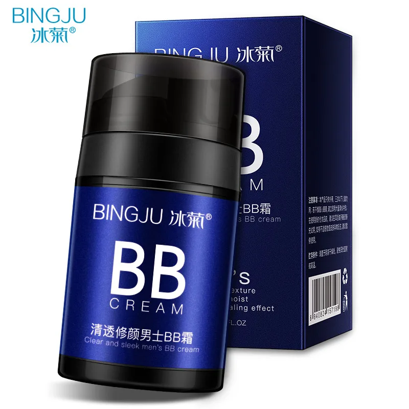 

BINGJU Perfect 50g Men BB cream Face Care Foundation Base BB Cream Makeup Brightening Concealer Cream Whitening Concealer Primer