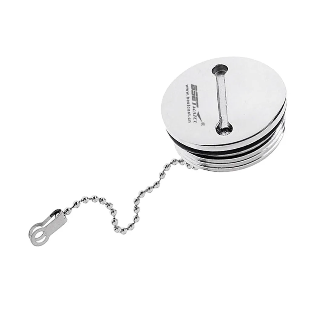 Boat Marine Filling Cover Deck Replacement Cap + Gas Fuel Tank Chain