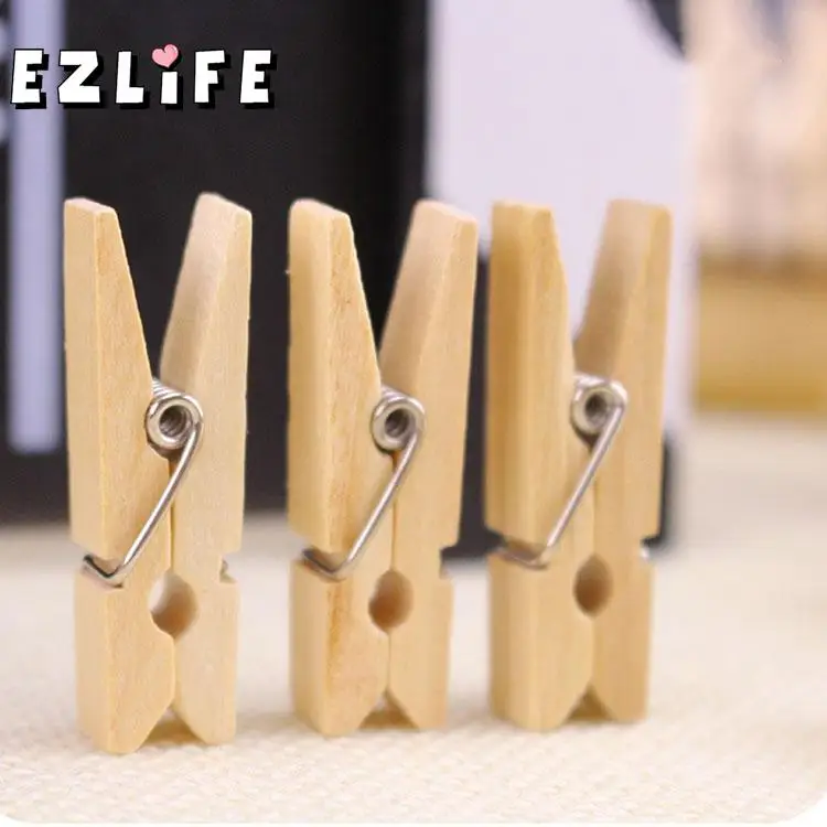 

Log Color) 100 Packs 2.5cm Color / Log Color Wood Clip Beach Towel Clip Clothes Pegs Clothes Folder