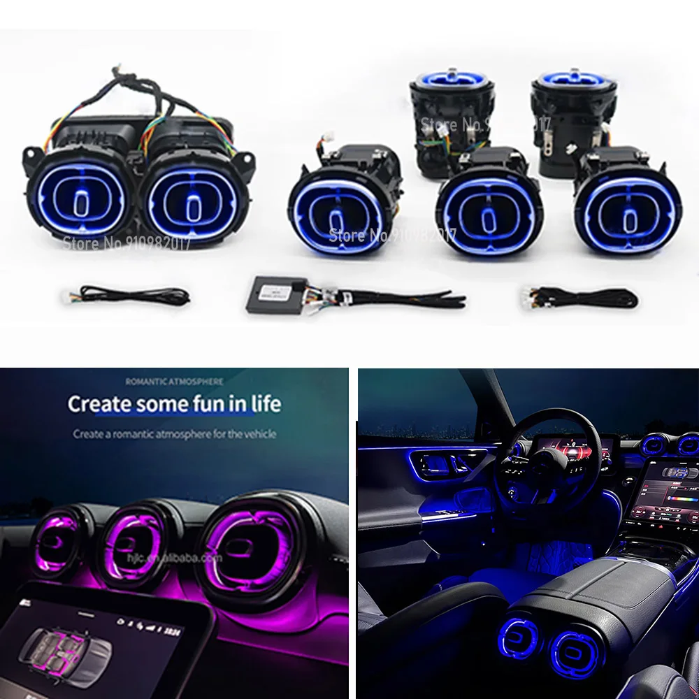 

Front Air Condition LED Ambient Light For W206 Turbine Air Outlet LED Light For Mercedes Benz C class W206 Nozzle Air Vent Inlet