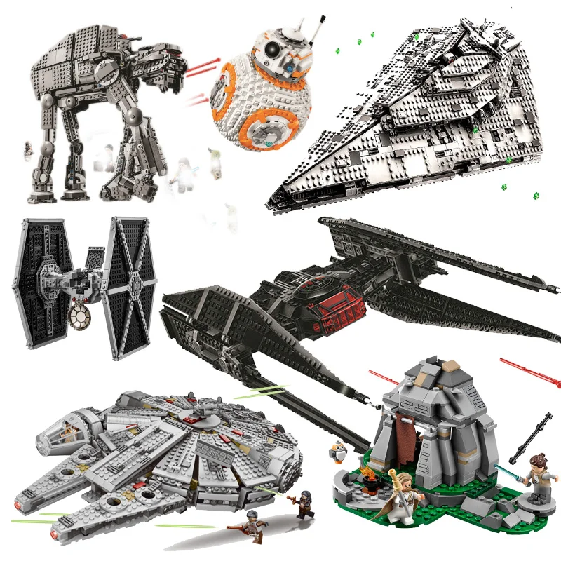 Звездные войны Tie Fighter AT-TE Walker Дарт Вейдер замок фигура Строительные блоки кирпичные игрушки для детей